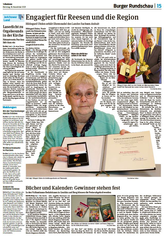 Volksstimme Burg | 16.11.2021